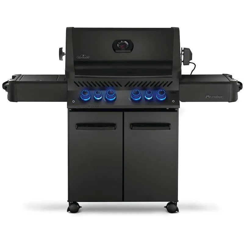 Napoleon Phantom Prestige 500 Propane Grill w/ Infrared Rear Burner, Infrared Side Burner, & Rotisserie Kit - P500RSIBPK-3-PHM