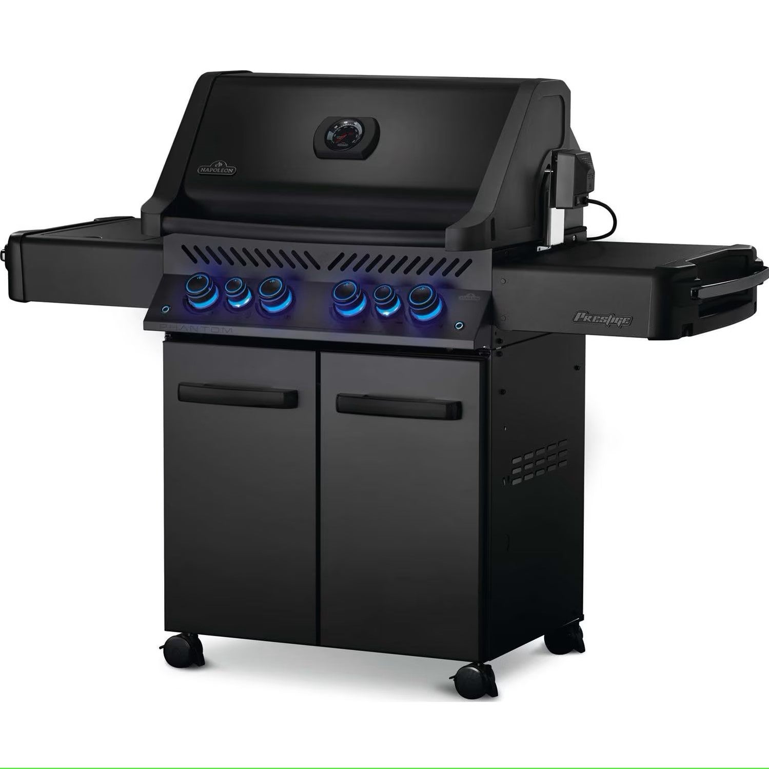 Napoleon Phantom Prestige 500 Propane Grill w/ Infrared Rear Burner, Infrared Side Burner, & Rotisserie Kit - P500RSIBPK-3-PHM