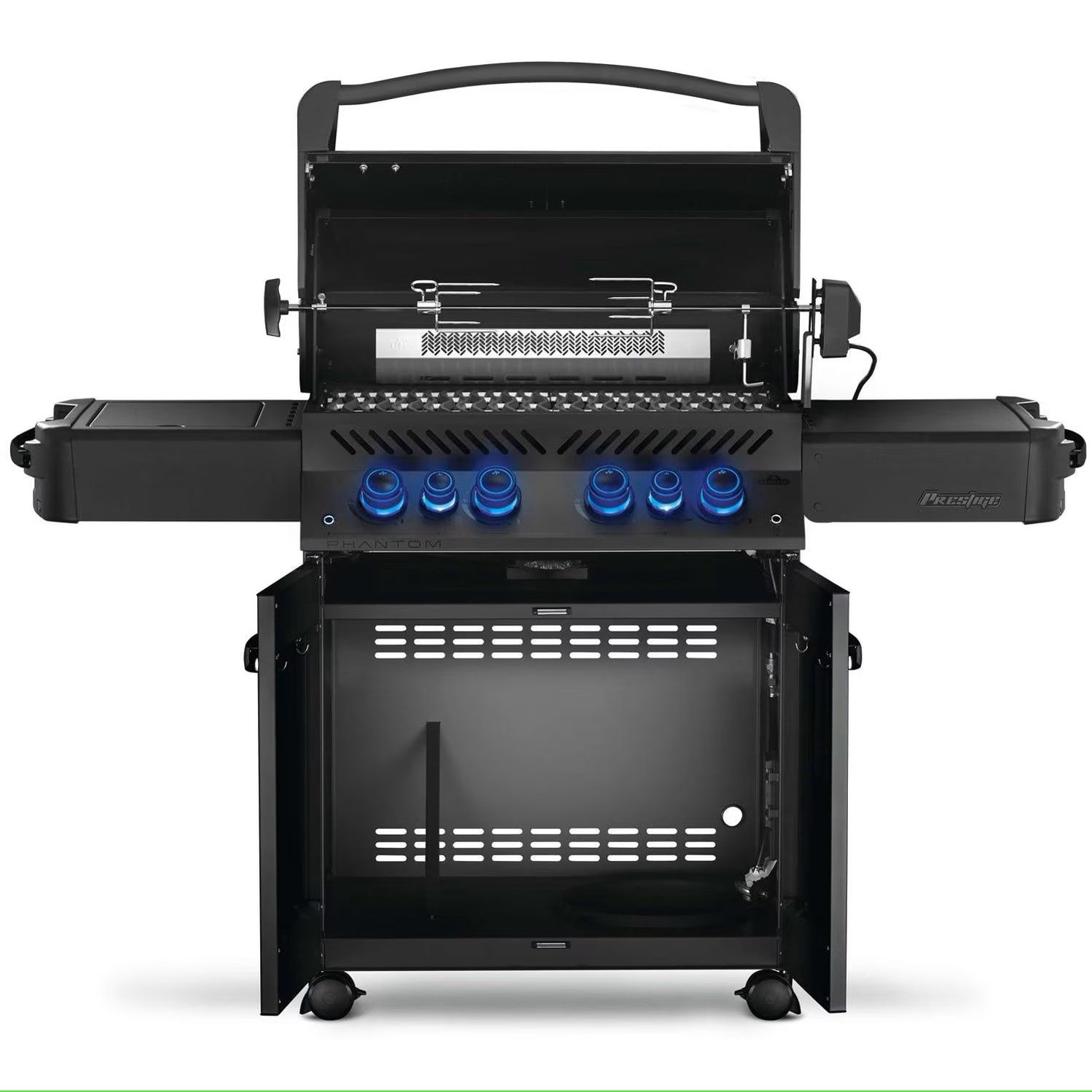 Napoleon Phantom Prestige 500 Propane Grill w/ Infrared Rear Burner, Infrared Side Burner, & Rotisserie Kit - P500RSIBPK-3-PHM