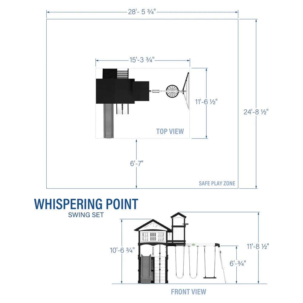 WHISPERING POINT SWING SET